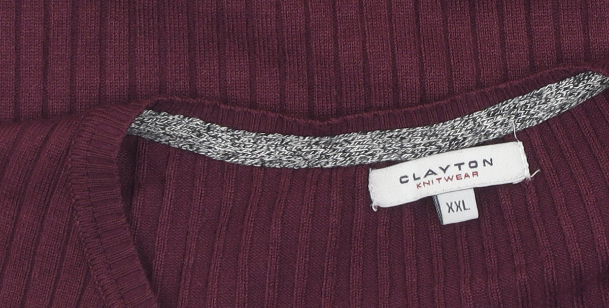 Clayton Men’s Red 2XL Crew Neck Pullover Jumper