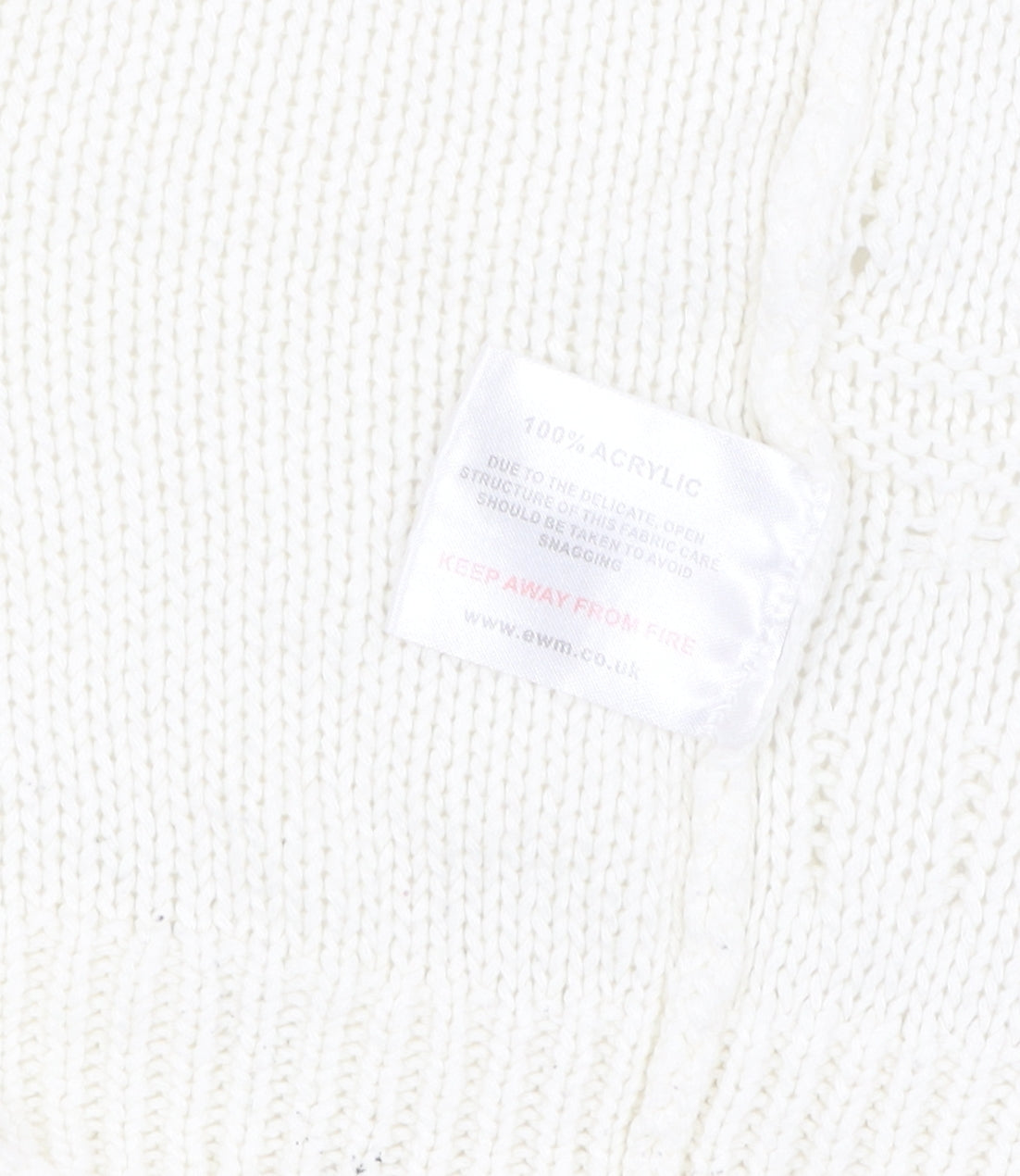 Isle Women's Ivory Open-Knit Cardigan Fringe L