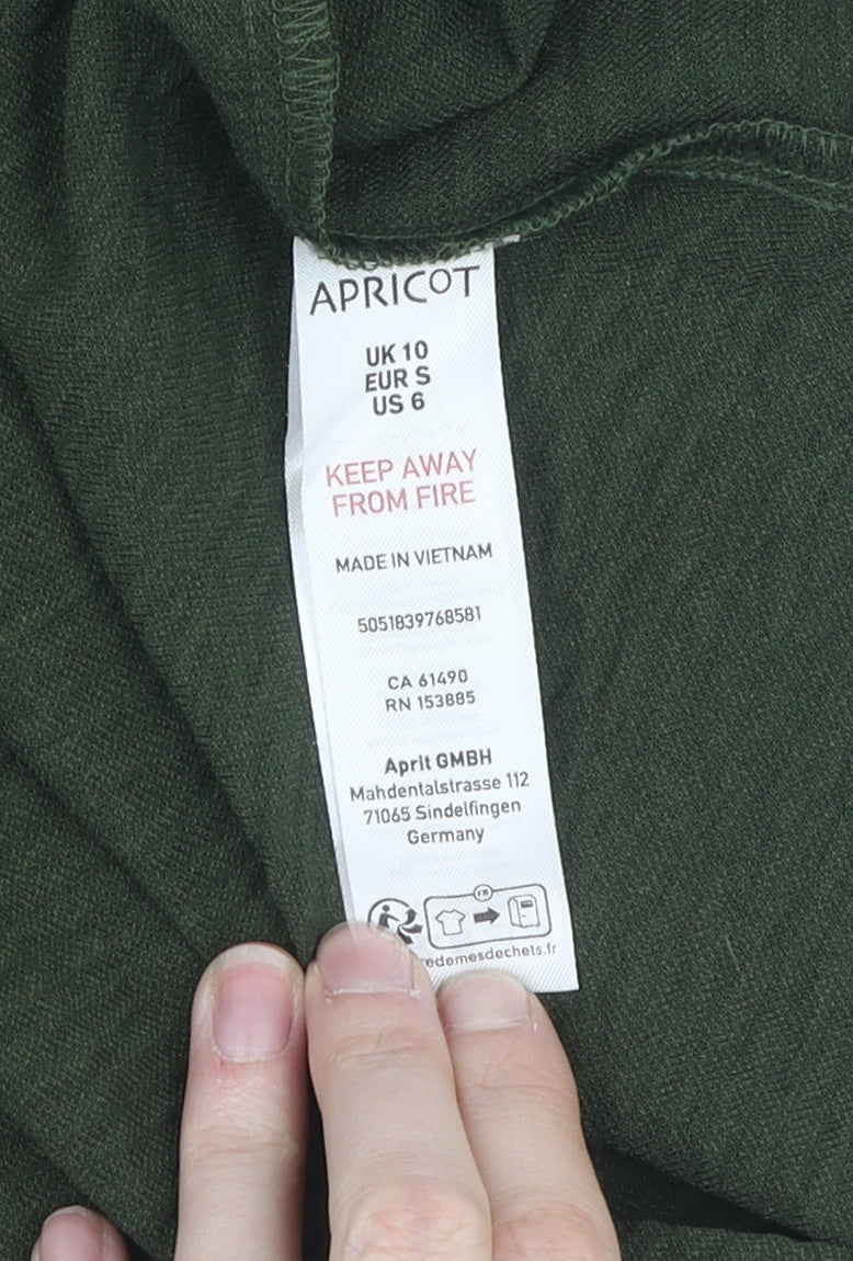 Apricot Women's Green Button-Up Balloon Sleeve Shirt