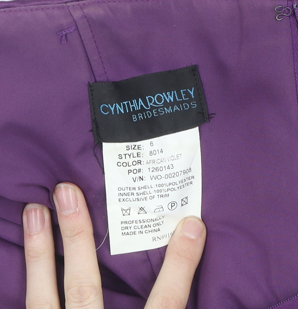 Cynthia Rowley Women's Purple Sheath Dress Size 6