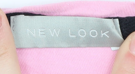 New Look Women's Pink Basic T-Shirt - Size S