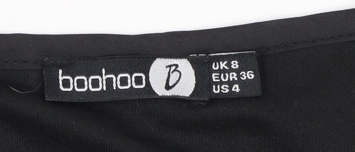 Boohoo Women's Black Size 8 Slip Dress