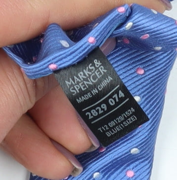 Marks & Spencer Men's Blue Polka Dot Tie