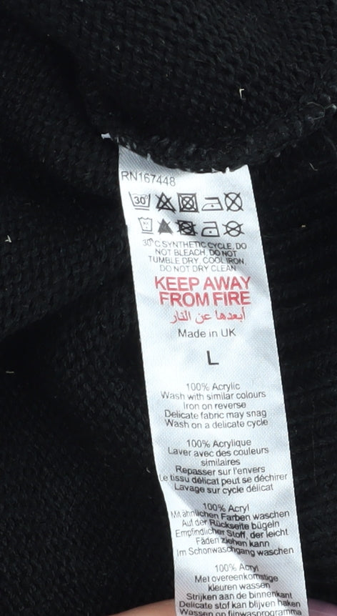 Dorothy Perkins Women's Black V-Neck Pullover Jumper