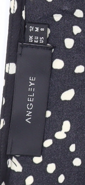 AngelEye Women's Black Polka Dot Dress Size 12