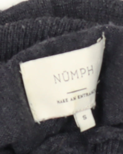 Nümph Women's Black Mock Neck Pullover, Size S