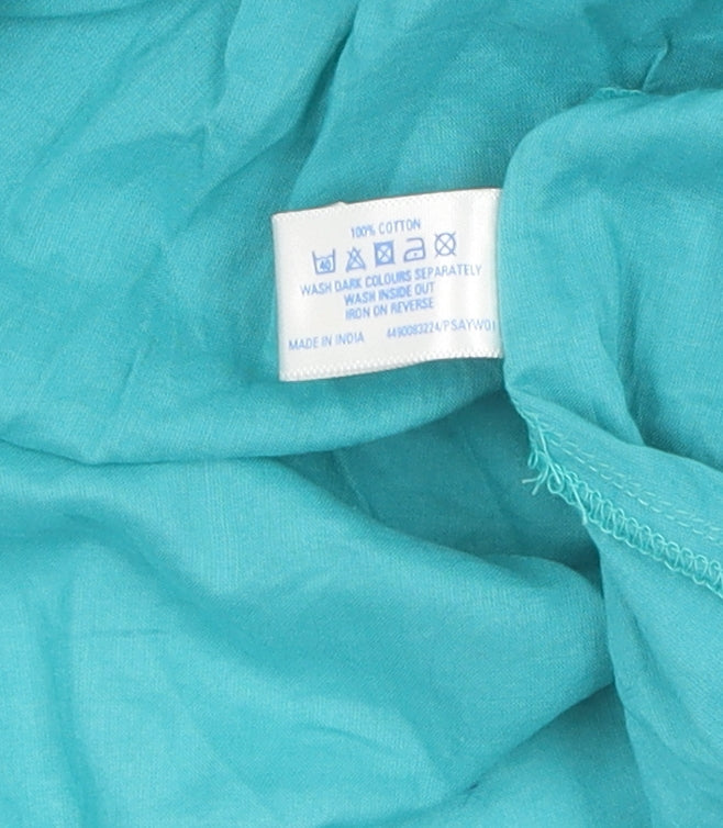 Oasis Women's Blue Sleeveless Tunic Blouse Size 10