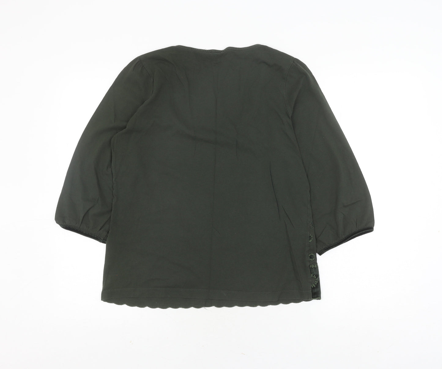 Marks and Spencer Women’s Green Blouse - Size 14