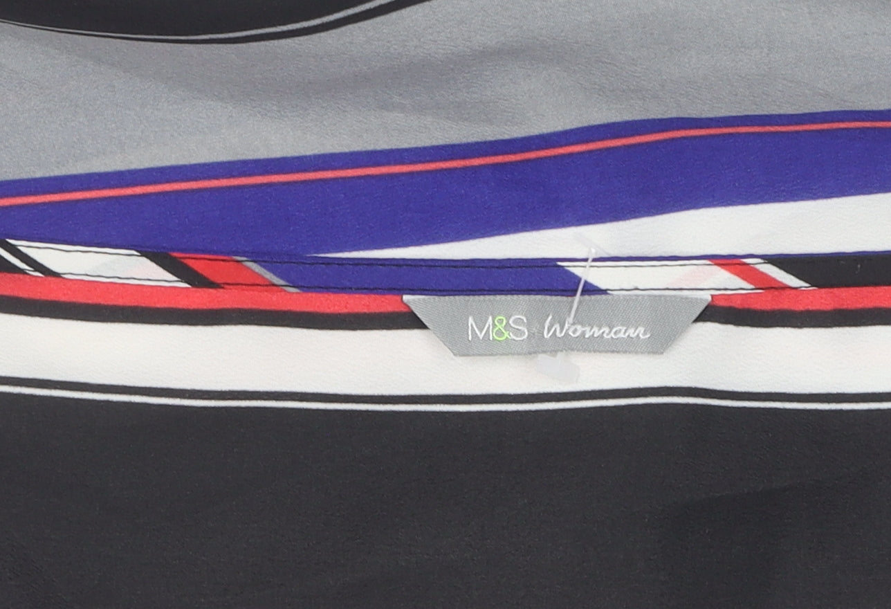 Marks & Spencer Women's Multicoloured Striped T-Shirt, Size 12