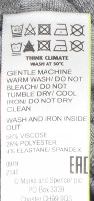 Marks & Spencer Women's Grey A-Line Dress Size 14