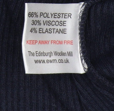 ISLE Essentials Women's Blue Roll Neck Jumper Size S