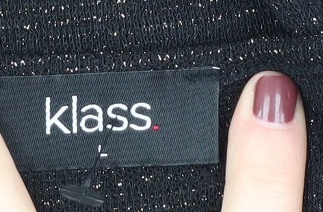 Klass Women's Black Beaded Pullover Jumper L