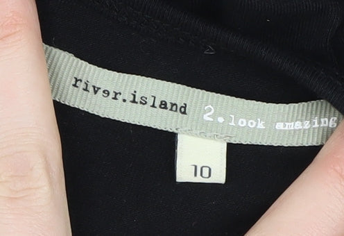 River Island Women's Black Sleeveless Dress Size 10