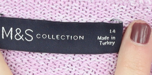 Marks & Spencer Women’s Pink Pullover Jumper Size 14