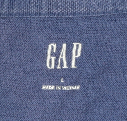 Gap Men's Blue Polo Shirt L Size Cotton Casual