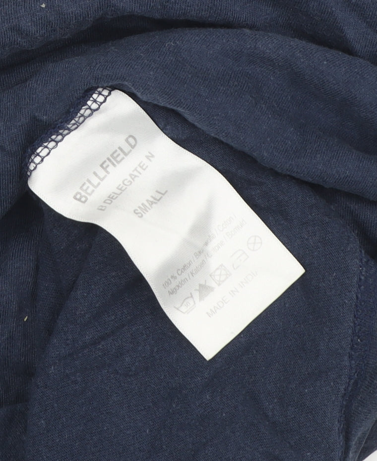 Bellfield Men's Blue Short Sleeve Crew Neck T-Shirt
