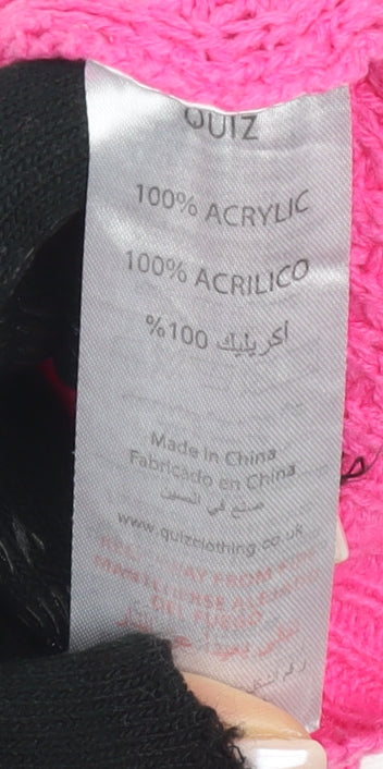 Quiz Pink Women's Roll Neck Jumper, Size M, Knit