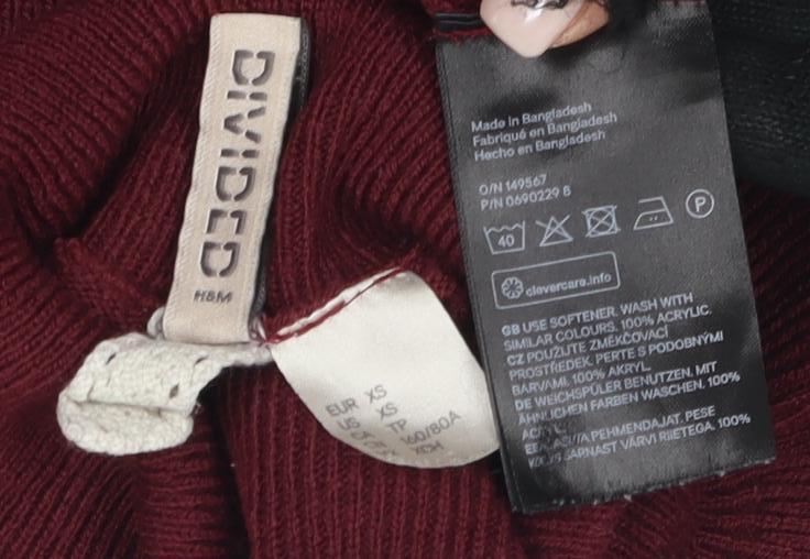 DIVIDED Women's Red Pullover Jumper Size 8