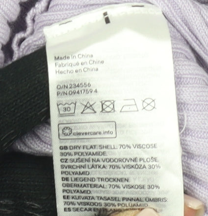 H&M Women's Purple V-Neck Cardigan M