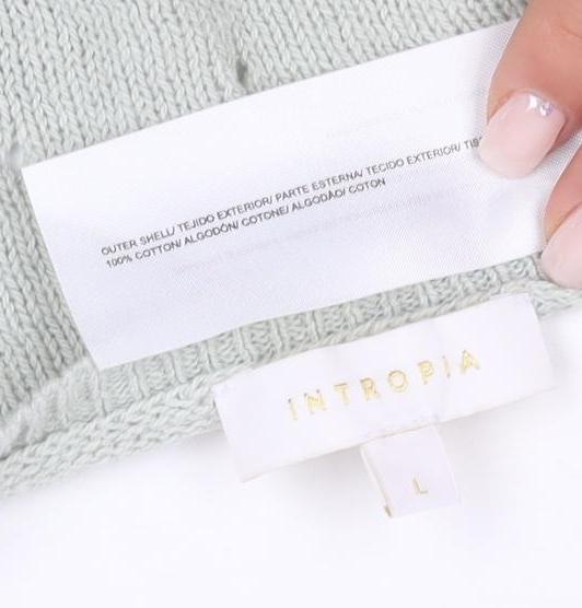 Intropia Women's Ivory Cotton Pullover Jumper L