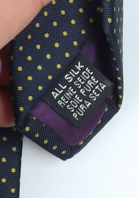 Harrods Men's Black Silk Polka Dot Tie