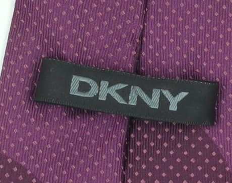 DKNY Purple Silk Polka Dot Men's Tie