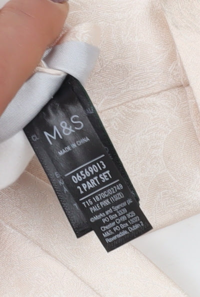 Marks & Spencer Ivory Silk Men's Tie 2 Piece Set