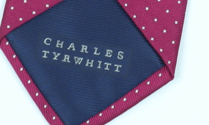 Charles Tyrwhitt Men's Red Silk Polka Dot Tie