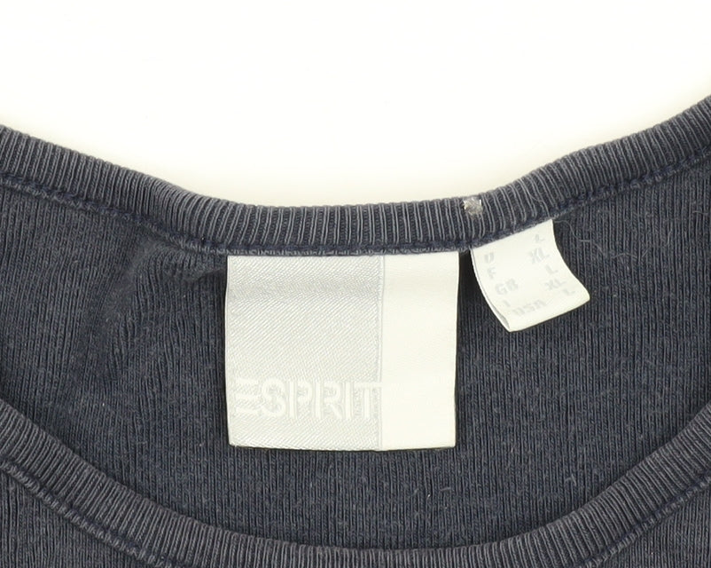 Esprit Unisex Black XL Basic T-Shirt