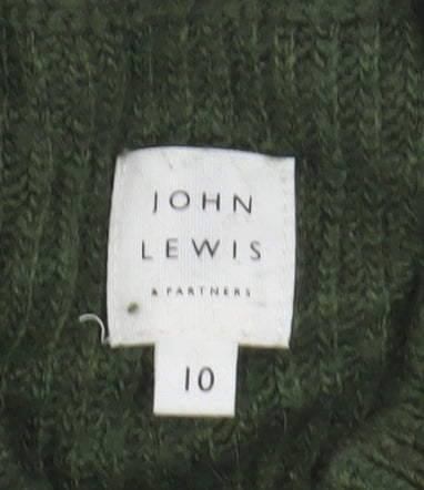 John Lewis Women's Green High Neck Pullover Jumper Size 10