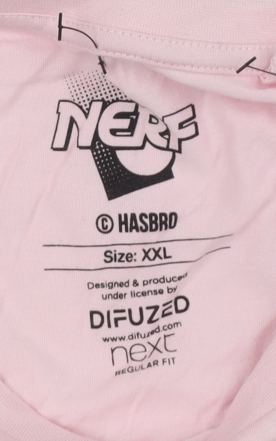 Next Pink Cotton T-Shirt, Women's, 2XL, Nerf Gun