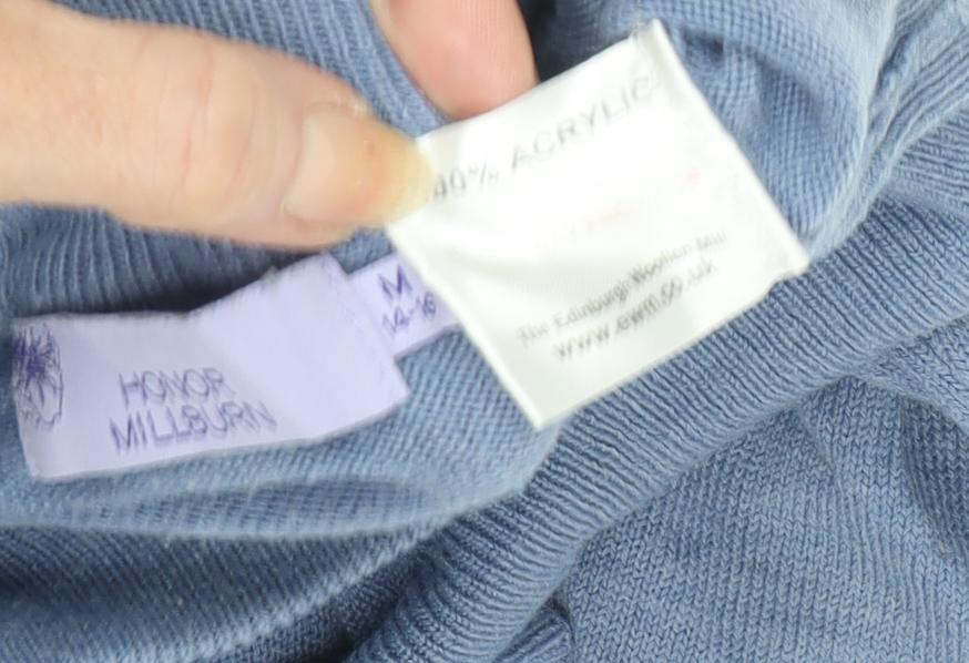Honor Millburn Women's Blue Mock Neck Pullover M