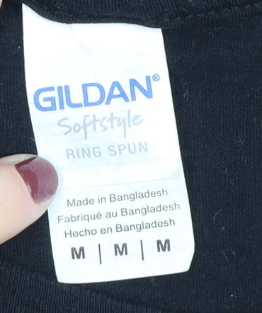 Gildan Black Unisex T-Shirt, Medium, Funny Graphic Tee