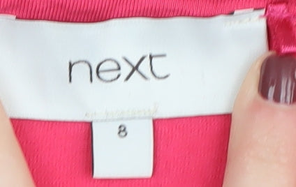 Next Women's Pink V-Neck Tunic Top Size 8