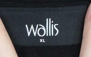 Wallis Women’s Black Cardigan XL with Button Accents