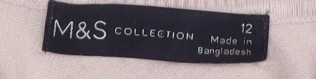 Marks & Spencer Women's Pink Pullover Jumper Size 12