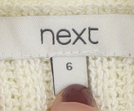 Next Women's Ivory High Neck Knit Vest Size 6
