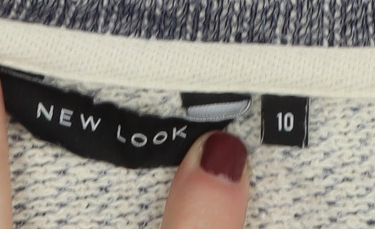 New Look Womens Grey Jumper Size 10 Cotton Blend