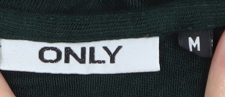 Only Women's Green Wrap Jumper Medium V-Neck, Long Sleeve