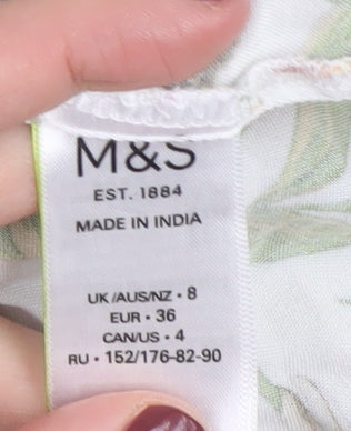 Marks & Spencer Women's Floral Tunic Blouse Size 8