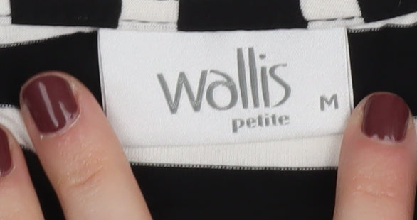 Wallis Petite Women's Black M Striped Jersey Dress