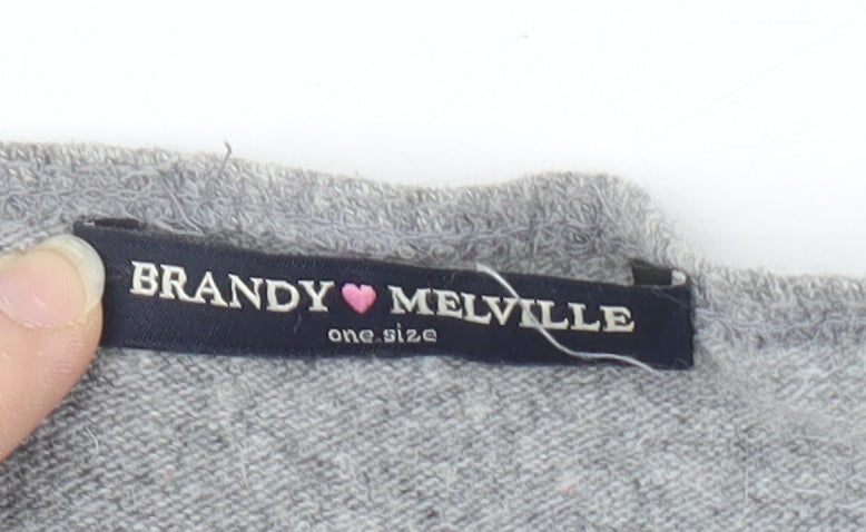 Brandy Melville Womens Grey Cardigan One Size Knitwear