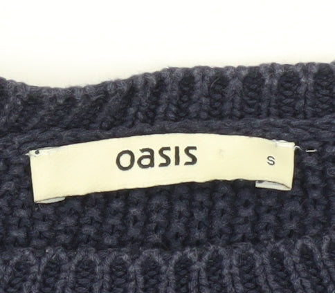 Oasis Women's Blue Pullover Jumper Size S