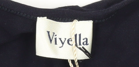 Viyella Women's Black L Basic 3/4 Sleeve T-Shirt, Casual