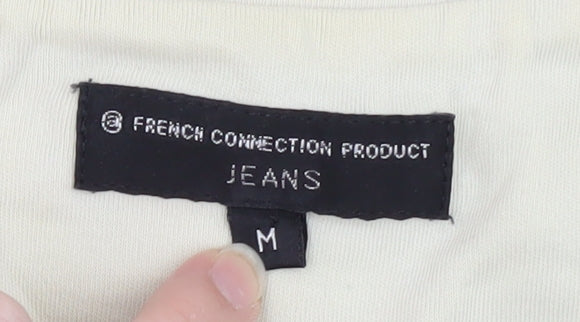 French Connection Men's Beige Medium Crew Neck T-Shirt