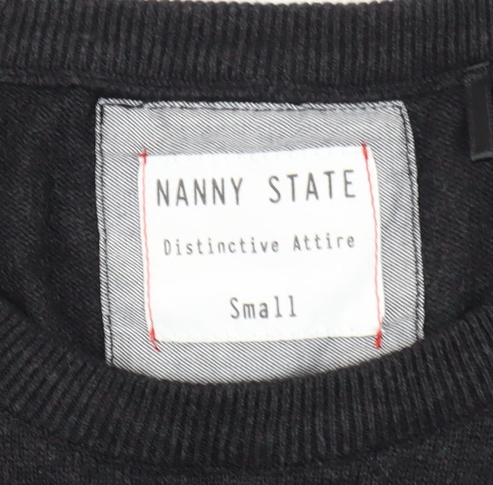 Nanny State Men's Black S Pullover Jumper Cotton