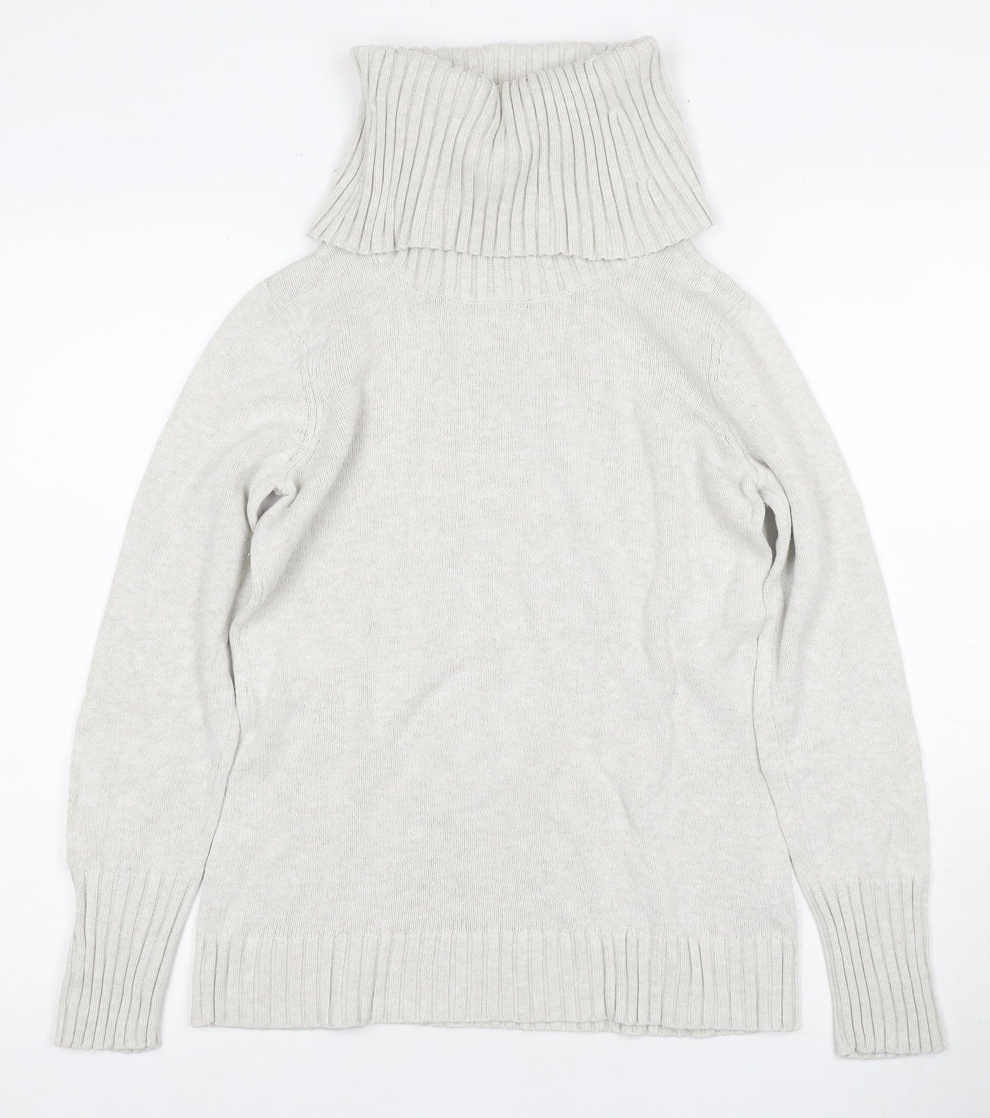 Nautica Women's Ivory Roll Neck Pullover Jumper, Size S