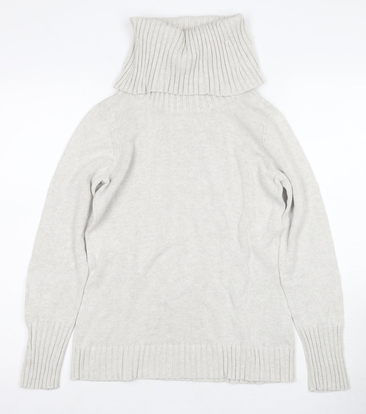 Nautica Women's Ivory Roll Neck Pullover Jumper, Size S