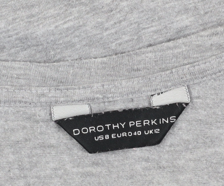 Dorothy Perkins Women's Grey Sequin Dog T-Shirt Size 12