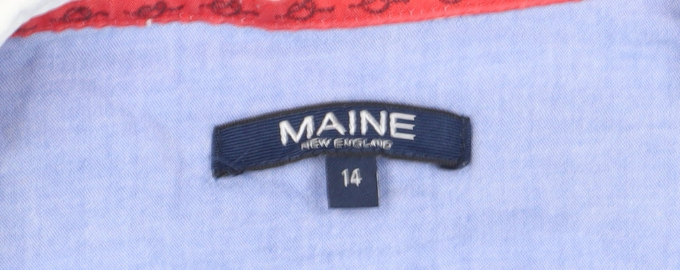 Maine Women's Multicoloured Striped Polo Shirt